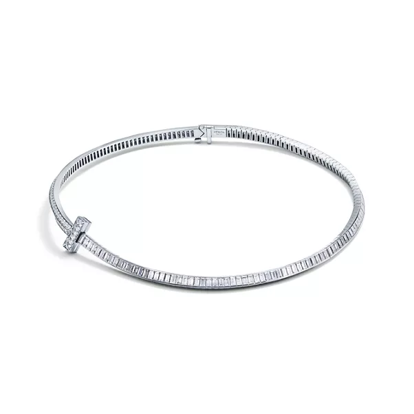 T1 Diamond Necklace in White Gold