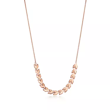 Tiffany Victoria®:Vine East West Pendant in Rose Gold with Diamonds, 2