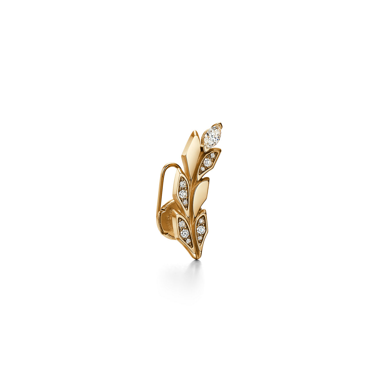 Tiffany Victoria®:Vine Climber Earrings in Yellow Gold with Diamonds image number 2