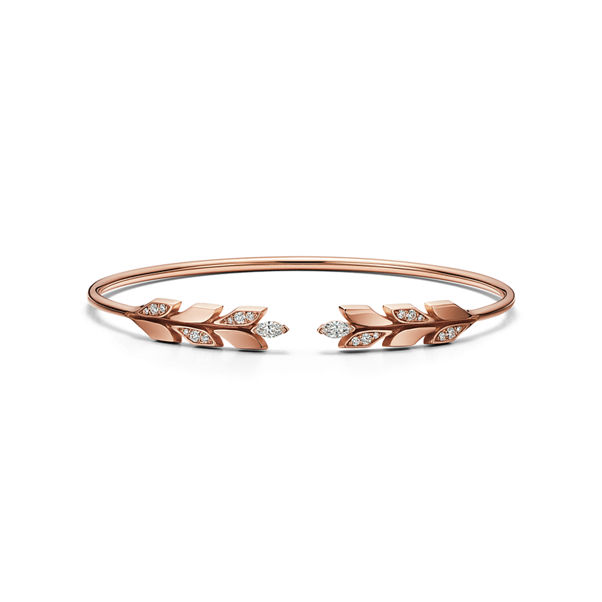 Tiffany Victoria®:Vine Wire Bracelet in Rose Gold with Diamonds