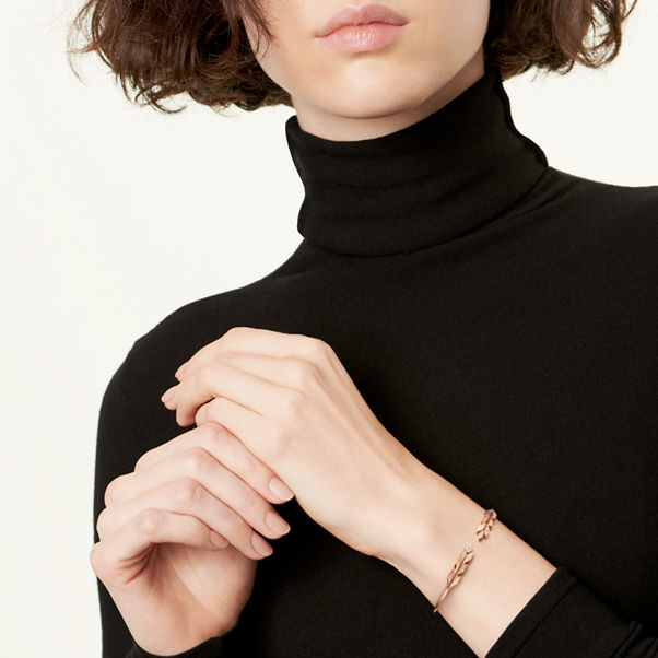 Tiffany Victoria®:Vine Wire Armband in Roségold mit Diamanten