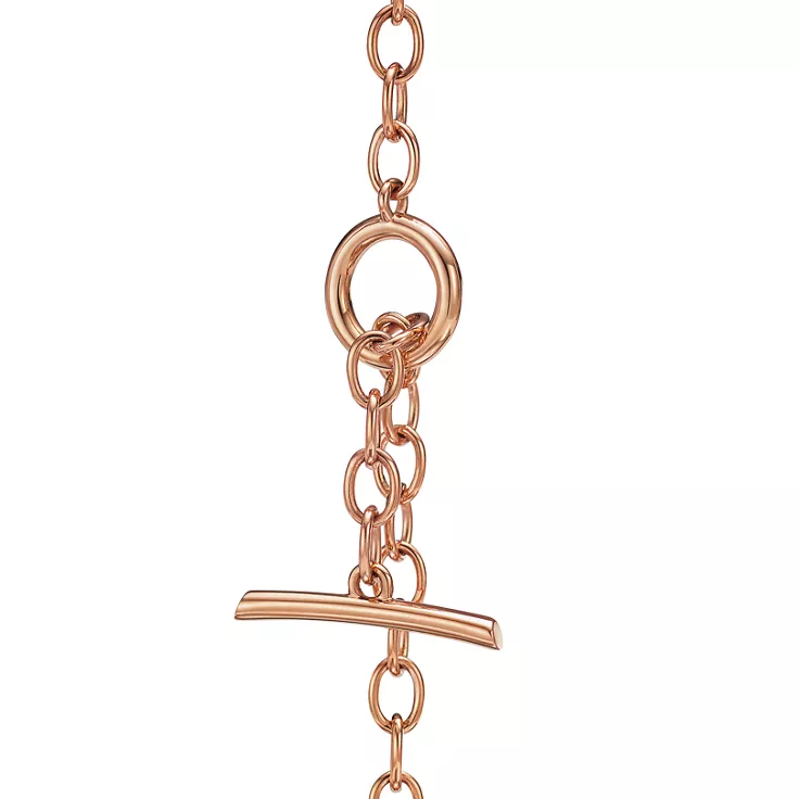 Tiffany Knot:Double Row Necklace in Rose Gold with Diamonds, 4