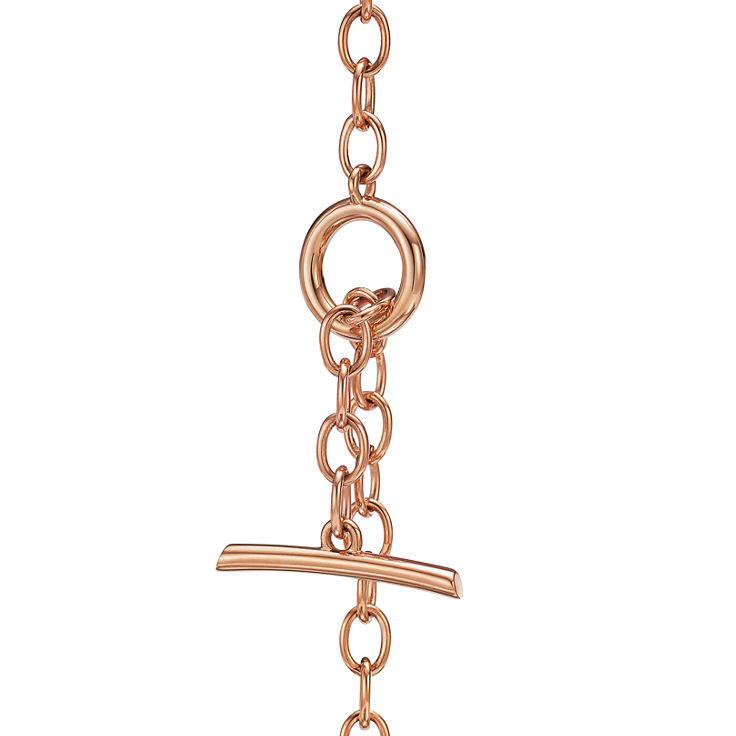 Tiffany Knot:Double Row Necklace in Rose Gold with Diamonds image number 4