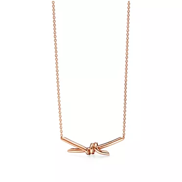 Tiffany Knot:Pendant in Rose Gold with Diamonds, 3