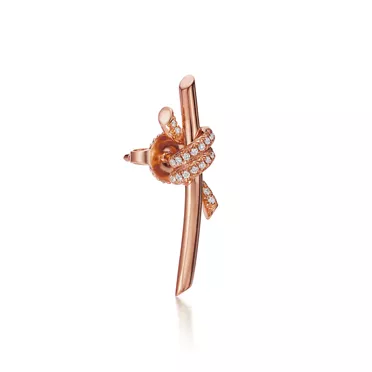 Tiffany Knot:Earrings in Rose Gold with Diamonds, 2