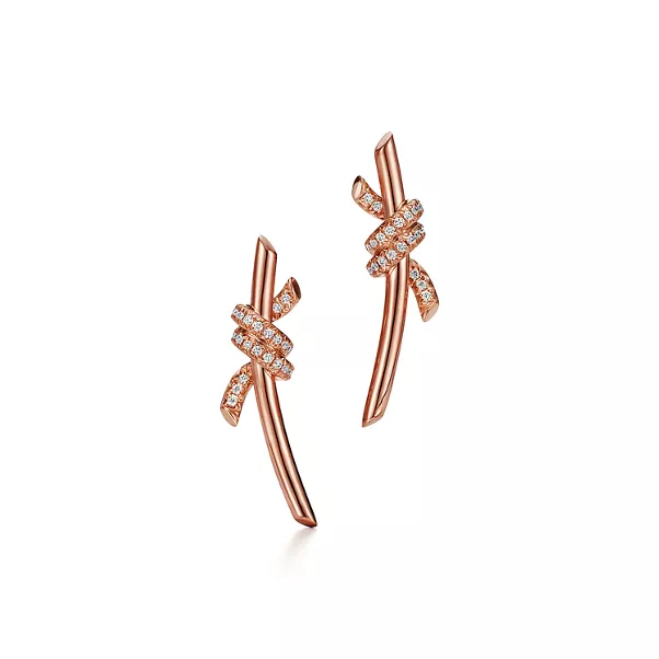 Ohrringe in Roségold mit Diamanten