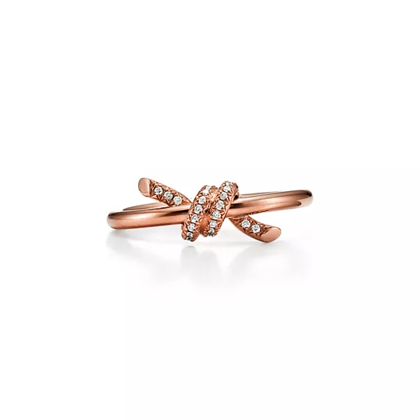 Bague en or rose 18 carats et diamants