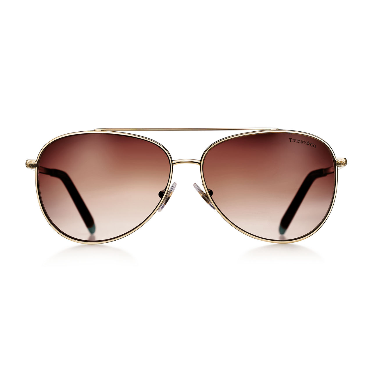 Piloten-Sonnenbrille aus blassgoldfarbenem Metall