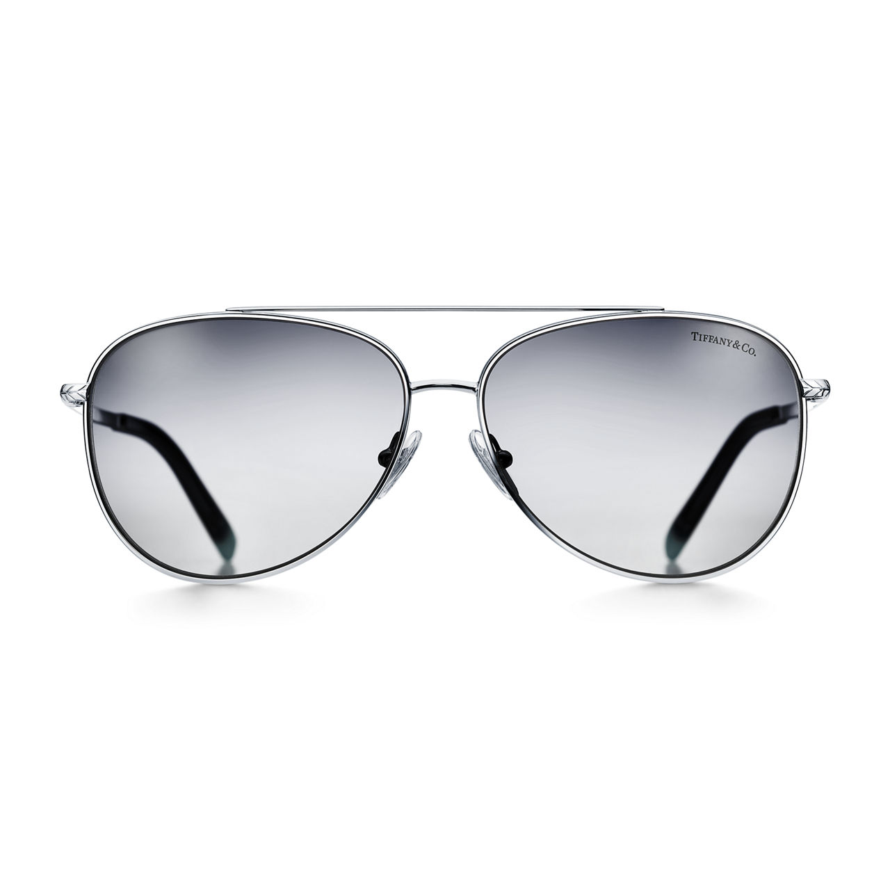 Gafas de sol de aviador en metal plateado