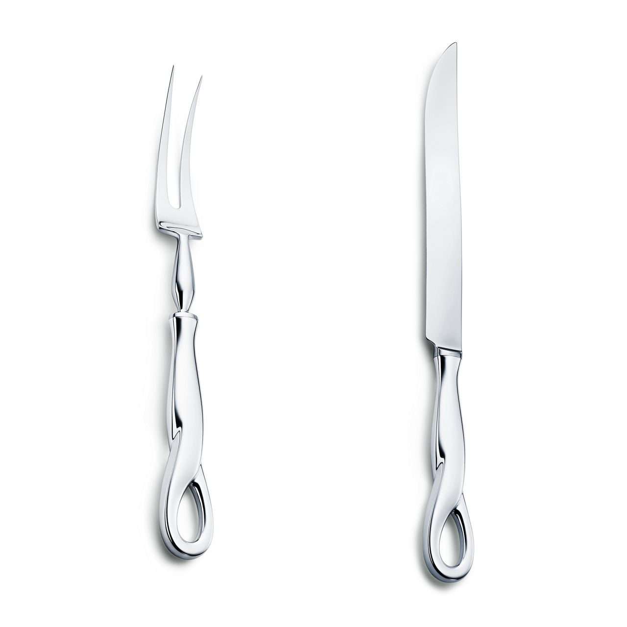 Elsa Peretti®:Padova Carving Knife and Fork Set in Sterling Silver image number 0