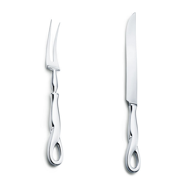 Elsa Peretti®:Padova Carving Knife and Fork Set in Sterling Silver