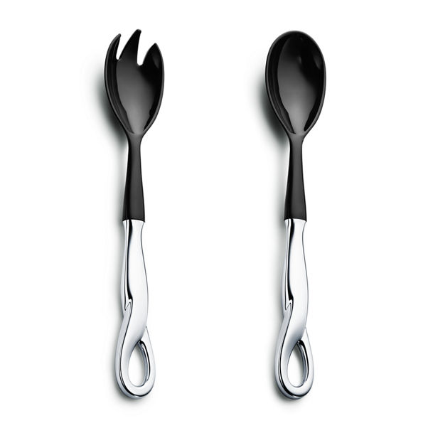 Elsa Peretti®:Padova Salad Serving Spoon and Fork Set in Sterling Silver and Resin