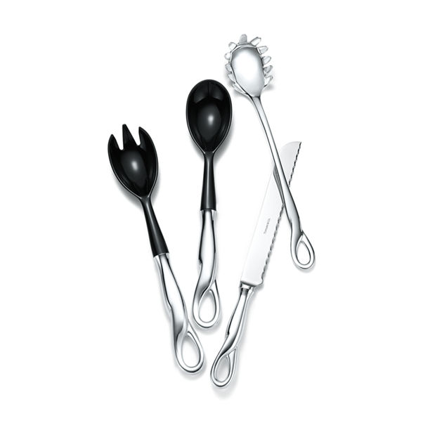 Elsa Peretti®:Padova Salad Serving Spoon and Fork Set in Sterling Silver and Resin