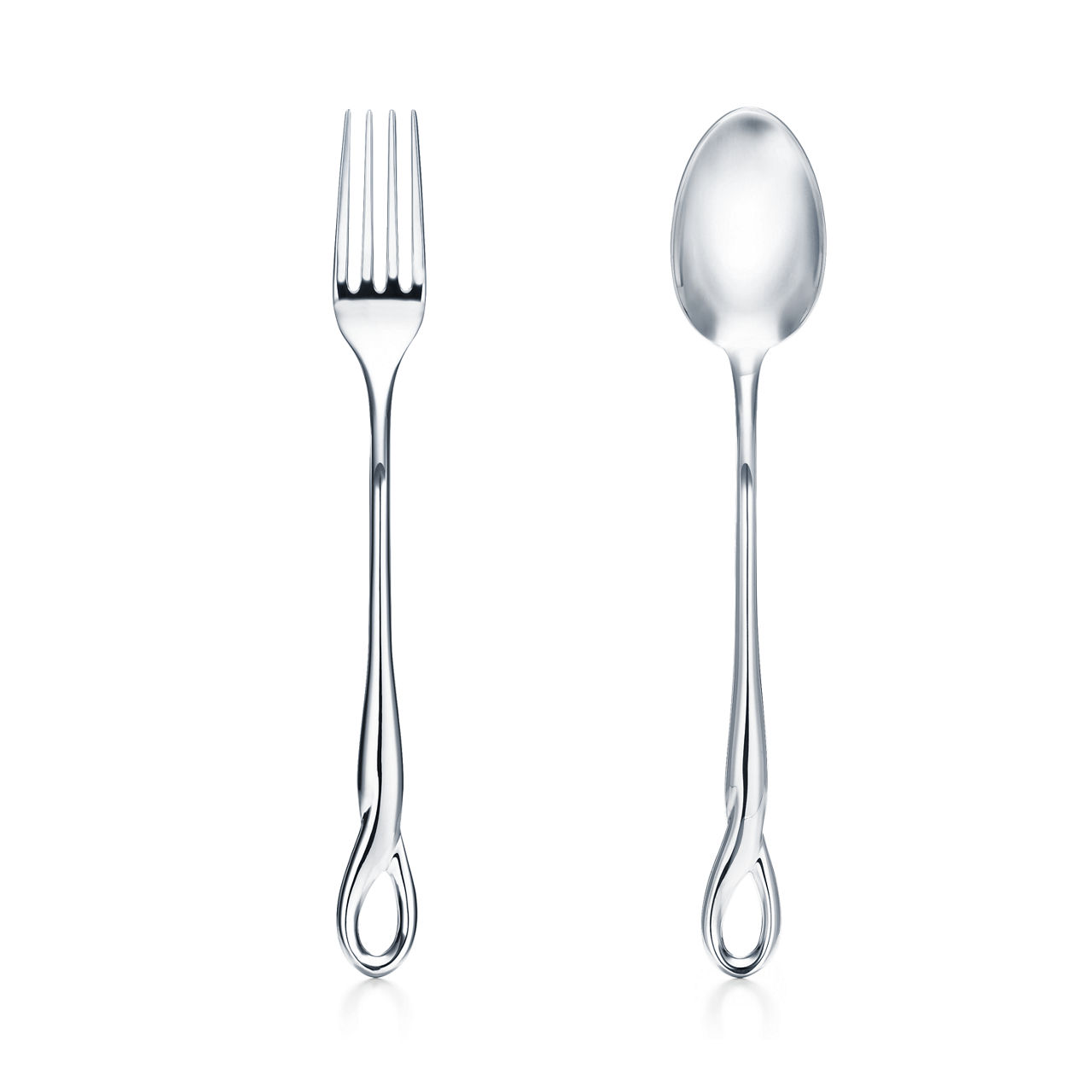 Elsa Peretti®:Padova Serving Spoon and Fork Set in Sterling Silver image number 0