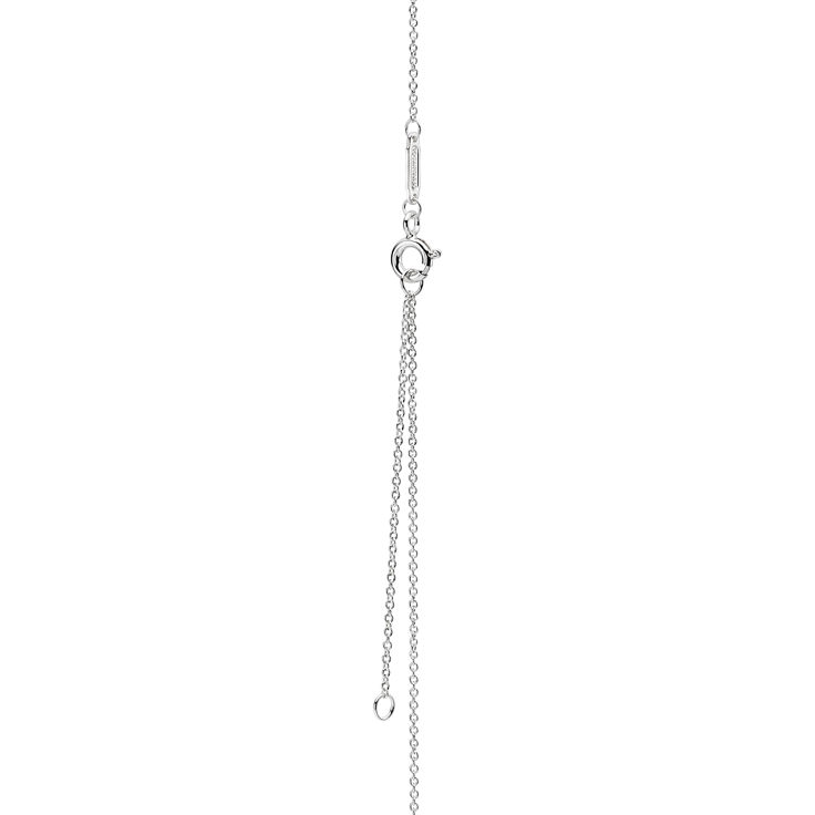 Return to Tiffany™:Heart Tag and Key Necklace in Sterling Silver with a Diamond, Medium image number 4