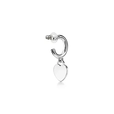 Return to Tiffany®:Hoop Earrings in Sterling Silver with Diamonds, Mini, 3