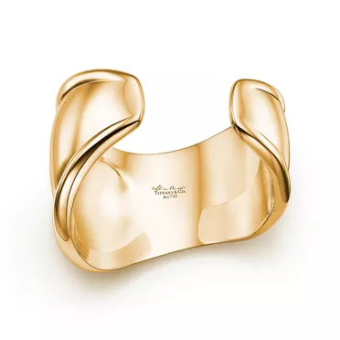 Elsa Peretti®:Brazalete Bone pequeño en oro amarillo con turquesa, 3