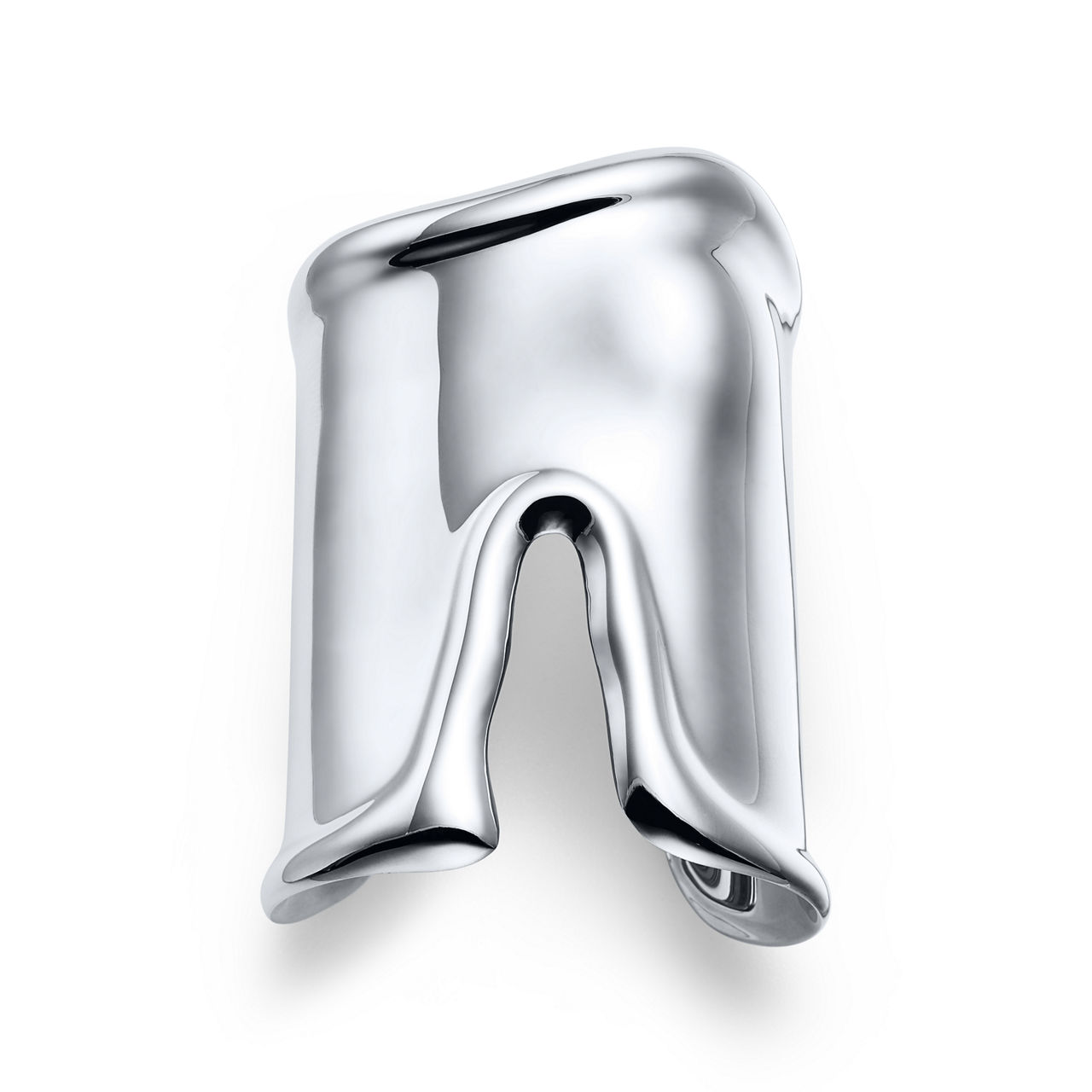 Large Bone Cuff in Silver