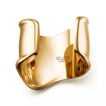 Elsa Peretti&reg;:Medium Bone Cuff in Yellow Gold, 61 mm Wide, 3