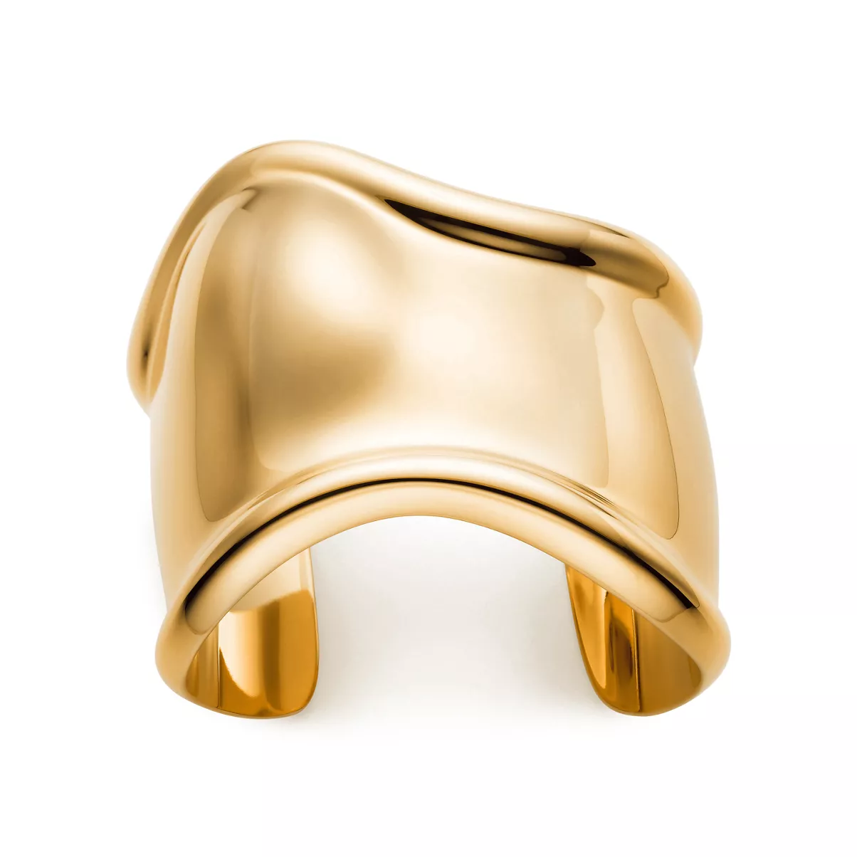 黃金中號 Bone Cuff 手鐲，61 毫米寬