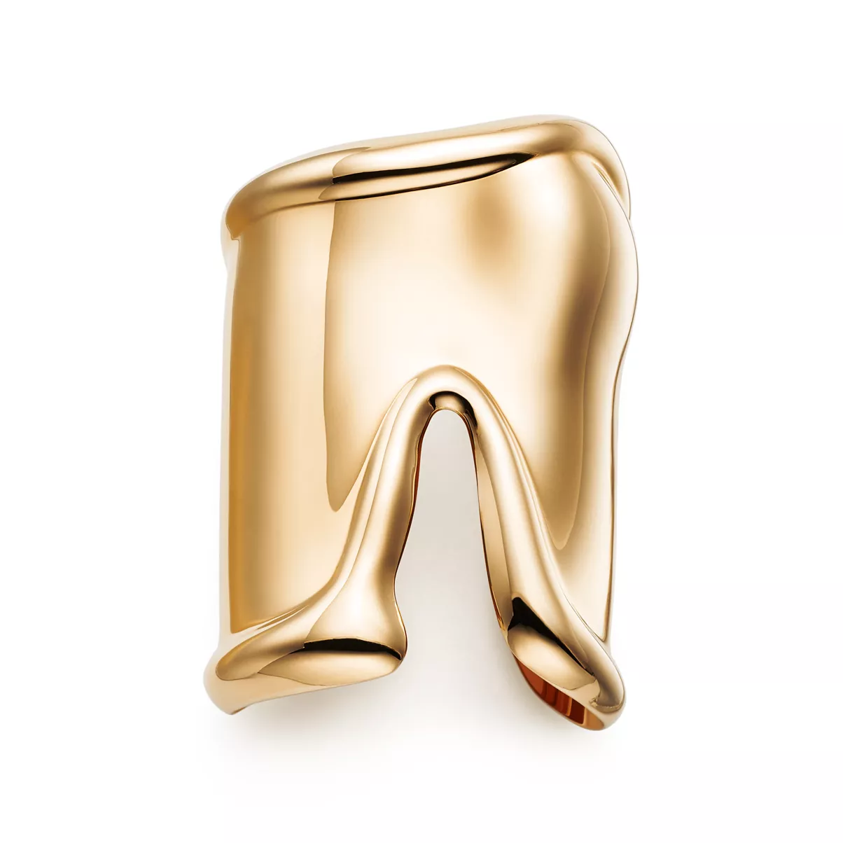 Large Bone Cuff in Yellow Gold