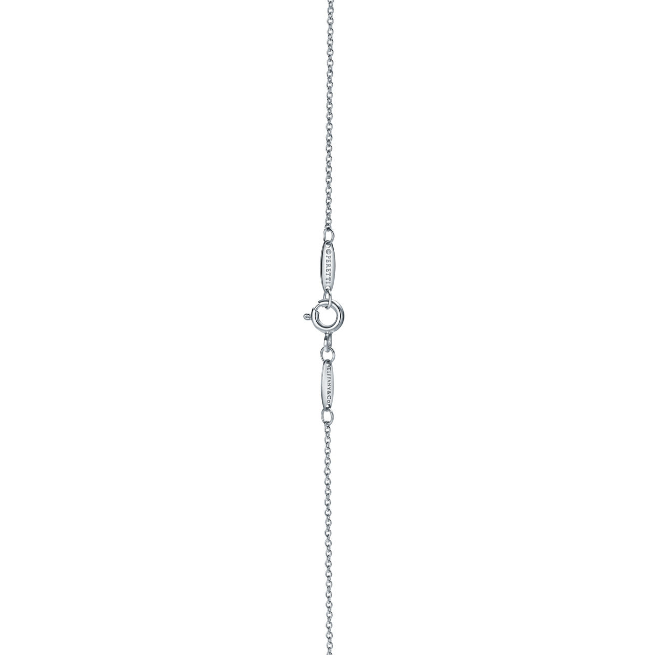 Elsa Peretti®:Color by the Yard Pendant in Platinum with a Sapphire image number 3