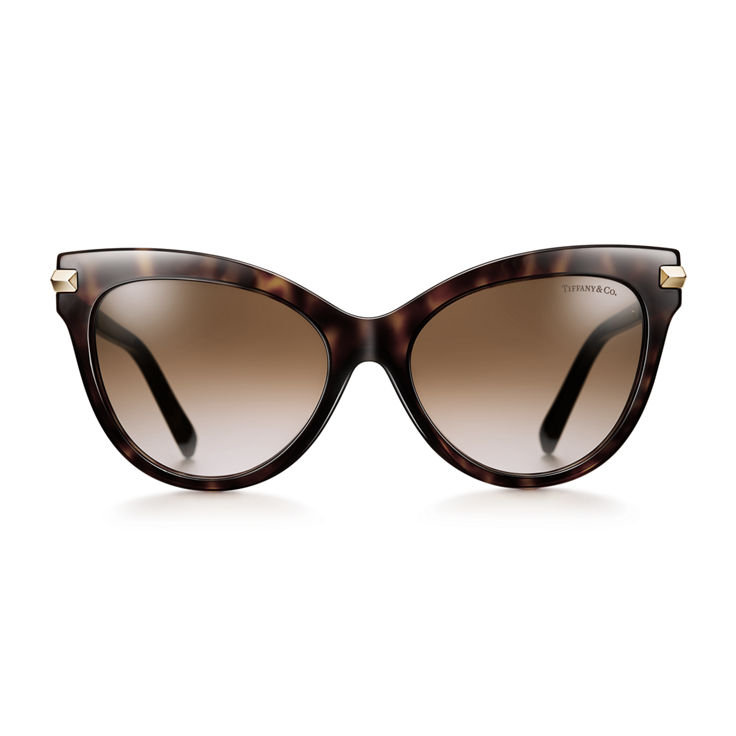 Atlas:Cat Eye Sunglasses in Tortoise Acetate with Pale Gold-coloured Metal Accents image number 1