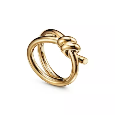 Tiffany Knot:Double Row Ring in Yellow Gold, 3