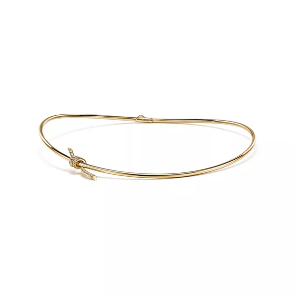 Halskette in Gelbgold mit Diamanten