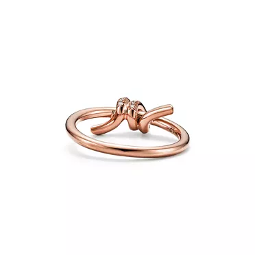 Tiffany Knot:Anillo en oro rosa con diamantes, 3