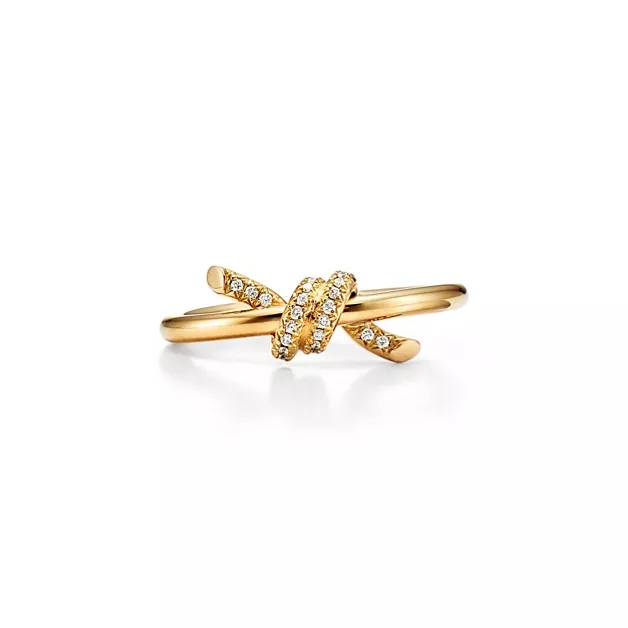 Tiffany Knot:Ring in Yellow Gold with Diamonds image number 0