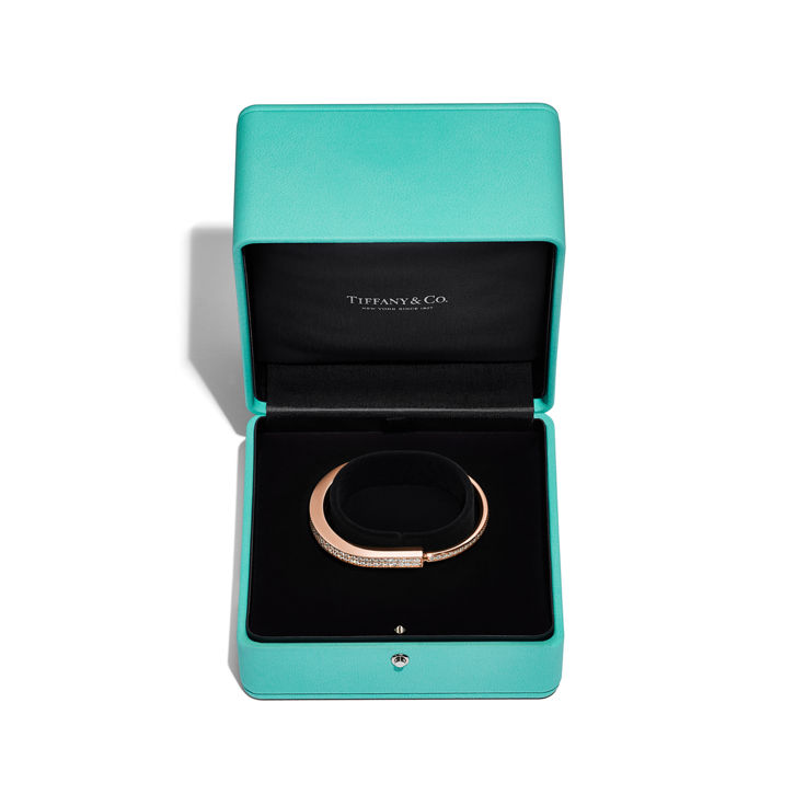Tiffany Lock:Brazalete en oro rosa con pavé completo de diamantes imagen número 6