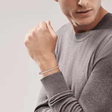 Tiffany Lock:Bangle in Rose Gold with Full Pav&eacute; Diamonds, 2