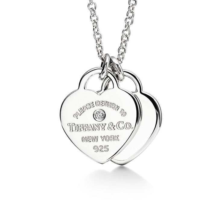 Return to Tiffany™:Heart Tag Pendant in Sterling Silver with a Diamond, Mini image number 4