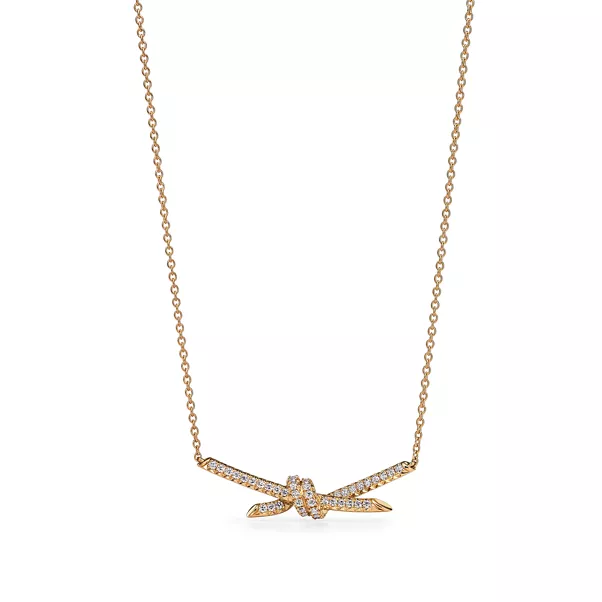 Anhänger in Gelbgold mit Diamanten