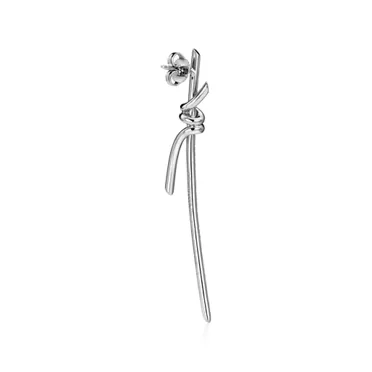 Tiffany Knot:Drop Earrings in White Gold with Diamonds, 3