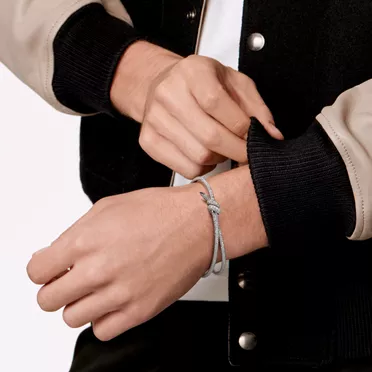 Tiffany Knot:Double Row Bracelet in White Gold with Diamonds, 2