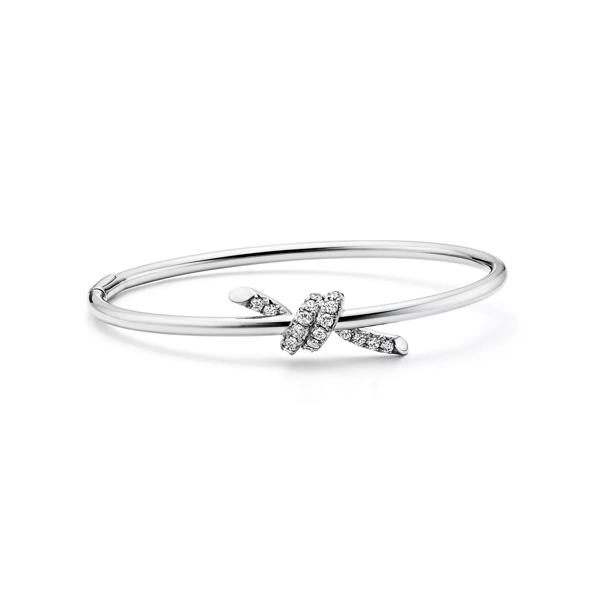 Wire Armreifin Wei&szlig;gold mit Diamanten