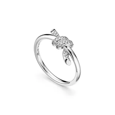 Tiffany Knot:Ring in White Gold with Diamonds, 2