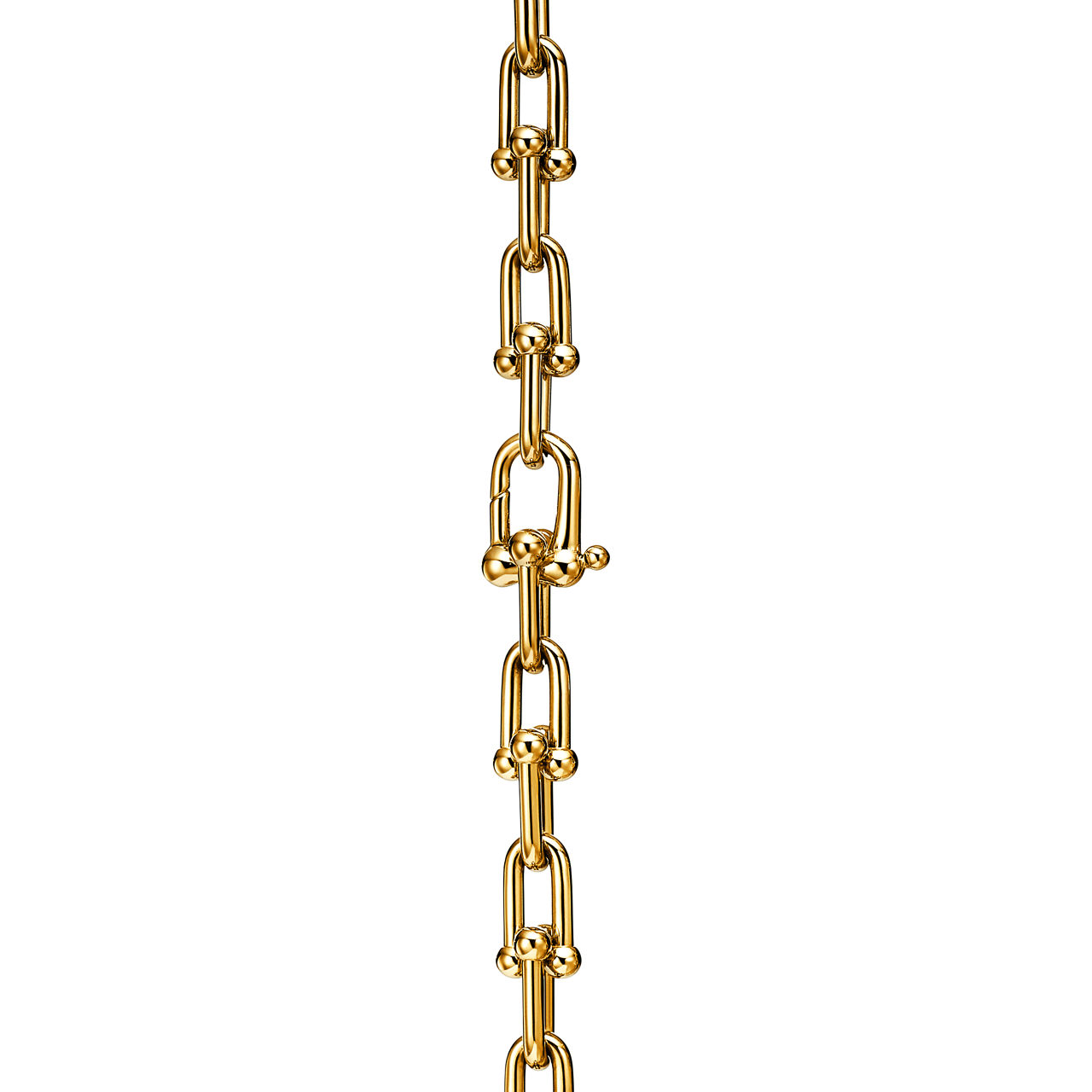 Tiffany HardWear:Graduated Link Necklace in Yellow Gold with Pavé Diamonds image number 3