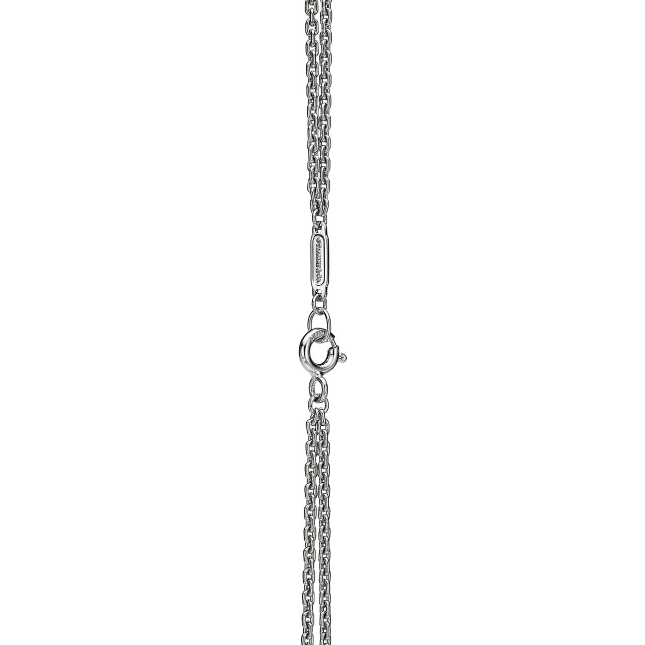 Tiffany HardWear:Large Double Link Pendant in White Gold with Pavé Diamonds image number 3