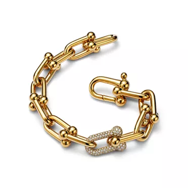 Tiffany HardWear:Large Link Bracelet in Yellow Gold with Diamonds, 3