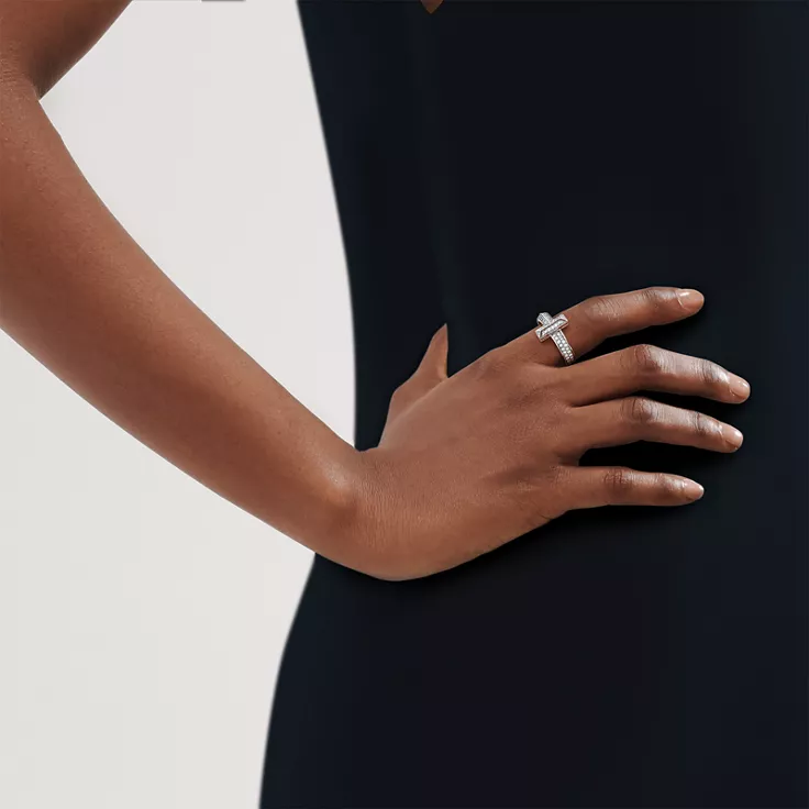 Tiffany T:T1 Ring in White Gold with Diamonds, 1