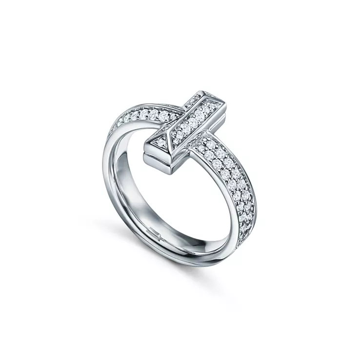 Tiffany T:T1 Ring in White Gold with Diamonds, 4