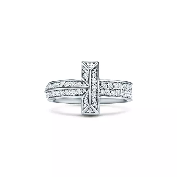 T1 Ring in White Gold with Diamonds