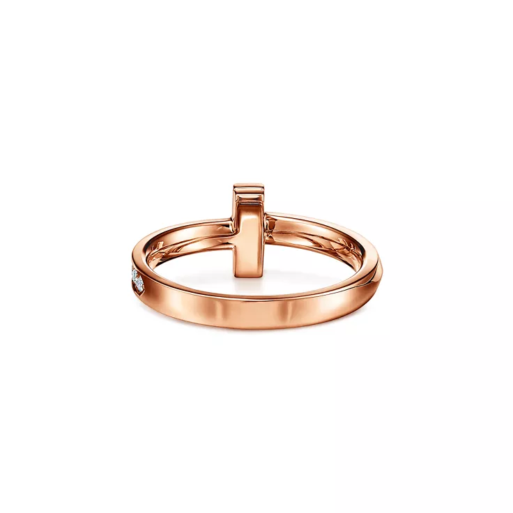 Tiffany T:T1 Ring in Rose Gold with Diamonds, 4
