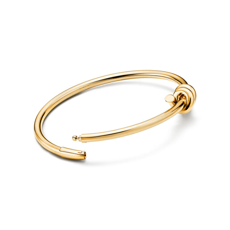 Tiffany Knot:Bracelet jonc Wire en or jaune 18 carats numéro dimage {1}