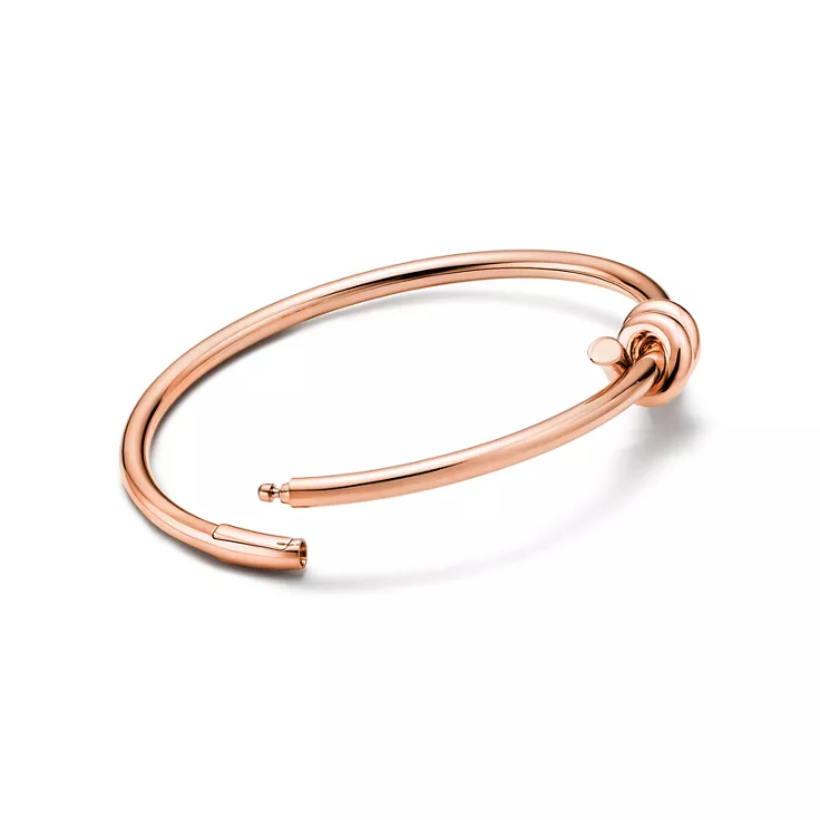 Tiffany Knot:Wire Bangle in Rose Gold, 4