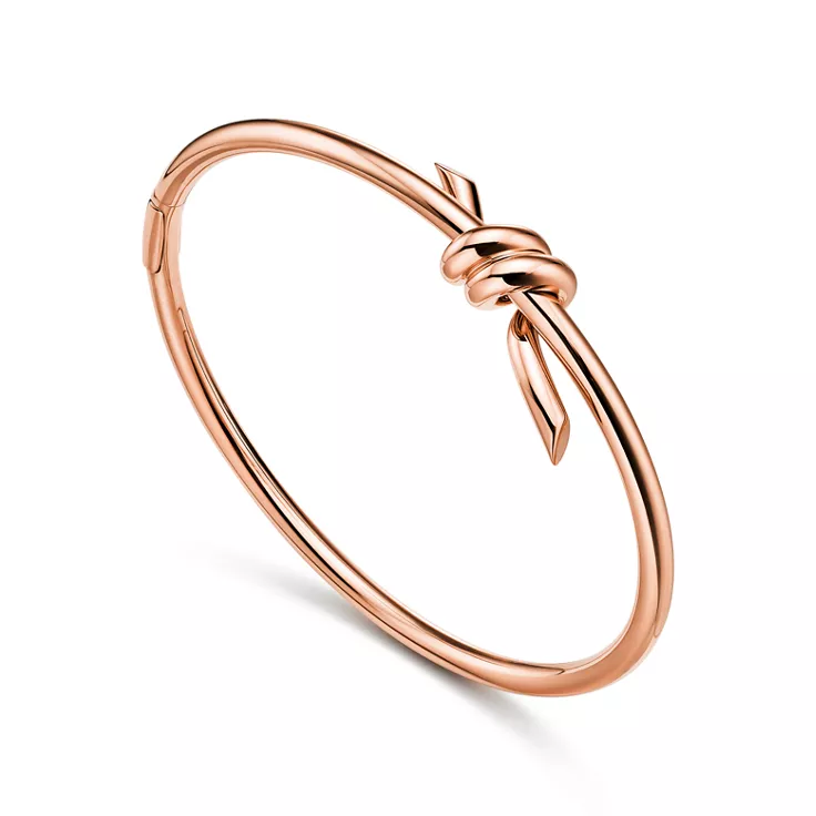 Tiffany Knot:Wire Bangle in Rose Gold, 1