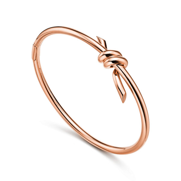 Tiffany Knot:Wire Bangle in Rose Gold